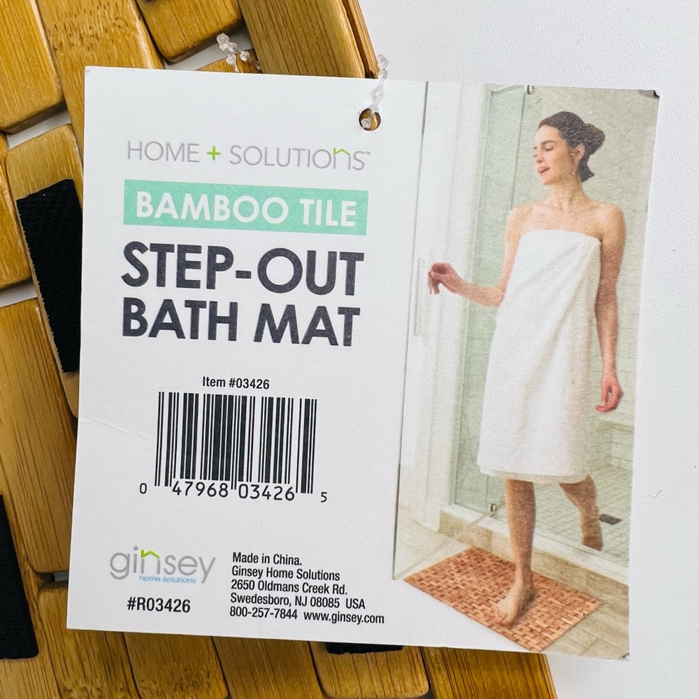 Home solutions Bamboo Bath Mat, Bath Mat, Bamboo Shower Mat, Bamboo Floor Mat